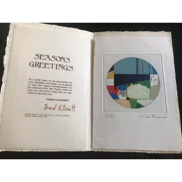 Vintage Max Papart "The Circle" Original Etching/Aquatint Edition 71/100 Signed - Picture 1 of 10